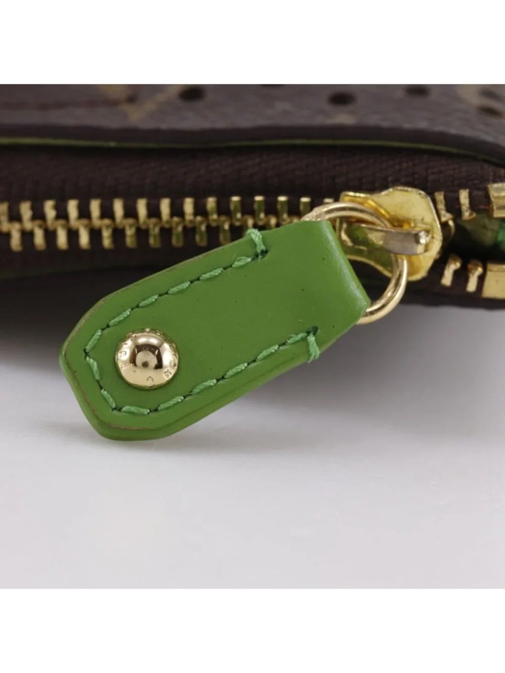 Louis Vuitton Pochette Pratt Monogram Perfo Canvas Vert Brown Pouch